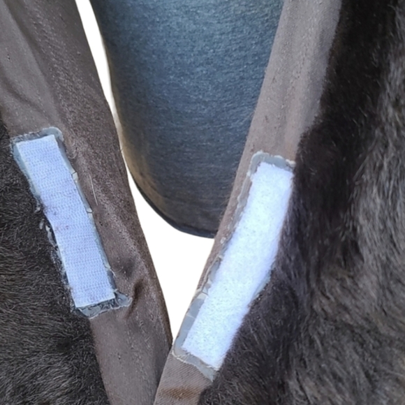 VINTAGE HANDMADE Luxe Faux Fur Long Capelet Cape Scarf Stole Wrap Hollywood Glam - Picture 10 of 14